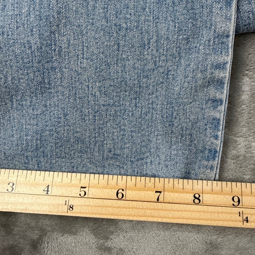 Live Fashion Network Rhinestone Embellished Jeans Light Wash Y2K Straight 34/48 - Picture 6 of 9